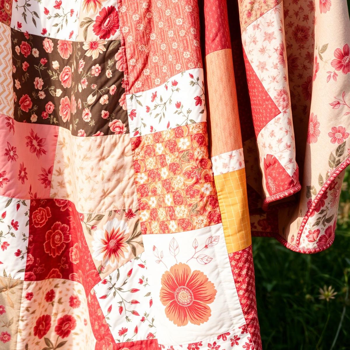 Patchwork quilt detail